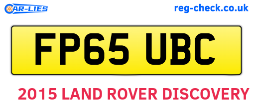 FP65UBC are the vehicle registration plates.