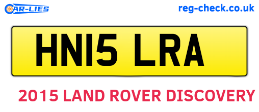 HN15LRA are the vehicle registration plates.