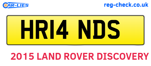 HR14NDS are the vehicle registration plates.