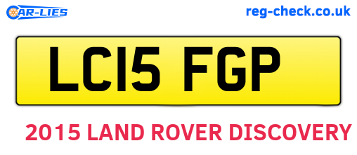 LC15FGP are the vehicle registration plates.