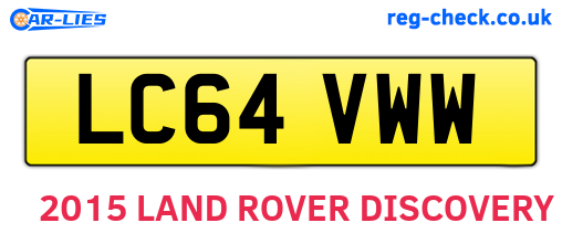 LC64VWW are the vehicle registration plates.