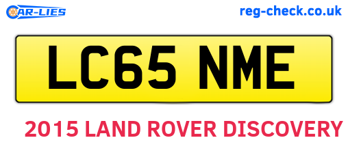 LC65NME are the vehicle registration plates.