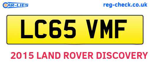 LC65VMF are the vehicle registration plates.