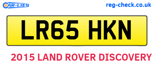 LR65HKN are the vehicle registration plates.