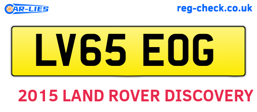 LV65EOG are the vehicle registration plates.