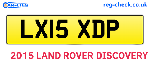LX15XDP are the vehicle registration plates.