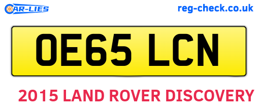 OE65LCN are the vehicle registration plates.