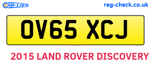 OV65XCJ are the vehicle registration plates.