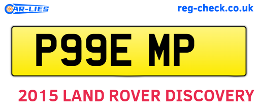 P99EMP are the vehicle registration plates.