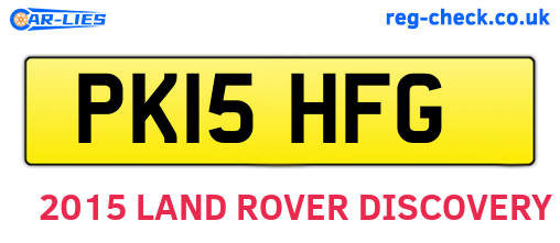 PK15HFG are the vehicle registration plates.
