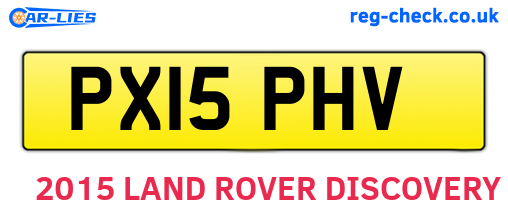 PX15PHV are the vehicle registration plates.