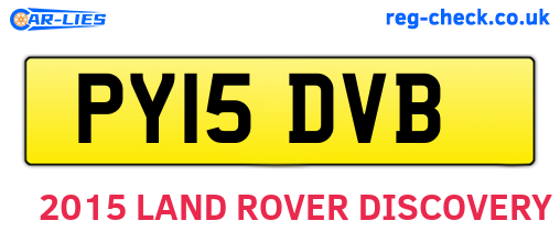 PY15DVB are the vehicle registration plates.