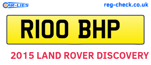 R100BHP are the vehicle registration plates.
