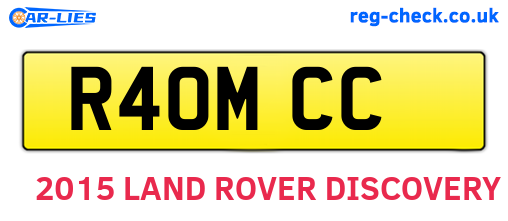 R40MCC are the vehicle registration plates.