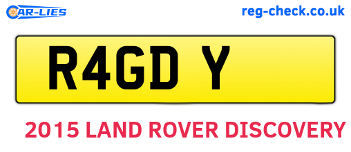 R4GDY are the vehicle registration plates.