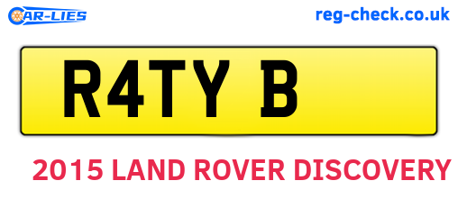 R4TYB are the vehicle registration plates.