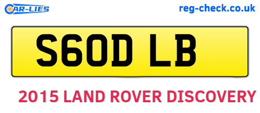 S60DLB are the vehicle registration plates.