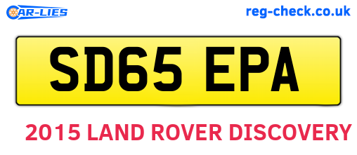 SD65EPA are the vehicle registration plates.
