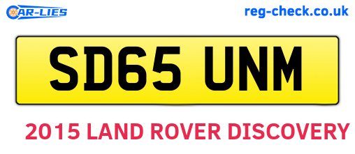 SD65UNM are the vehicle registration plates.