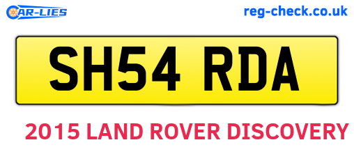 SH54RDA are the vehicle registration plates.