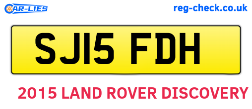 SJ15FDH are the vehicle registration plates.