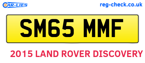 SM65MMF are the vehicle registration plates.