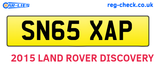 SN65XAP are the vehicle registration plates.