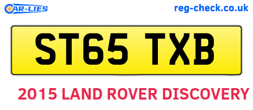 ST65TXB are the vehicle registration plates.