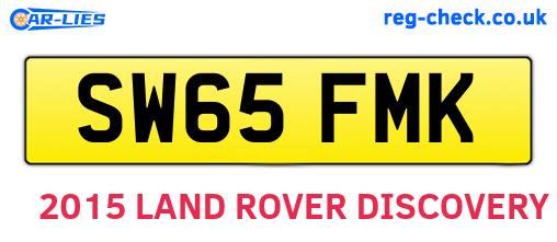 SW65FMK are the vehicle registration plates.