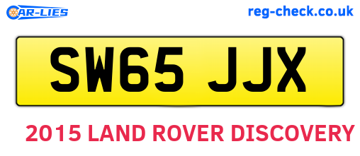SW65JJX are the vehicle registration plates.