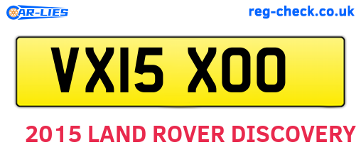 VX15XOO are the vehicle registration plates.