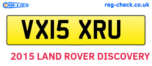 VX15XRU are the vehicle registration plates.