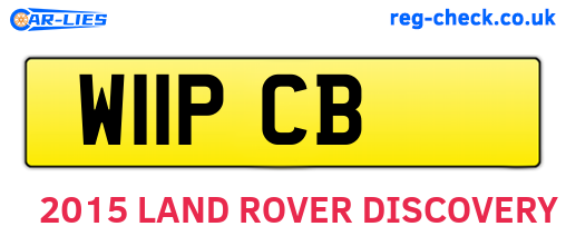 W11PCB are the vehicle registration plates.