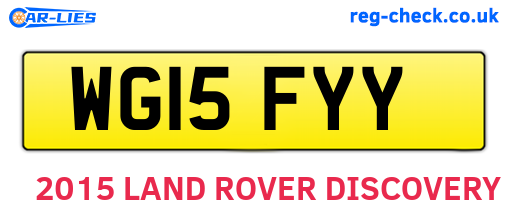 WG15FYY are the vehicle registration plates.