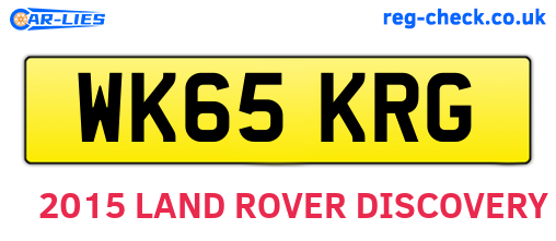 WK65KRG are the vehicle registration plates.