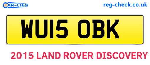 WU15OBK are the vehicle registration plates.