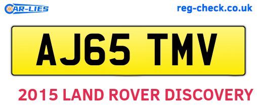 AJ65TMV are the vehicle registration plates.