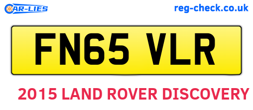 FN65VLR are the vehicle registration plates.