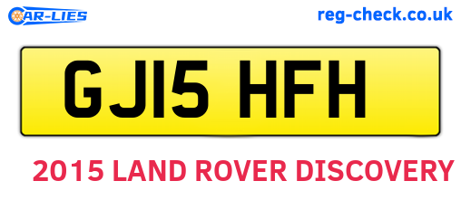 GJ15HFH are the vehicle registration plates.