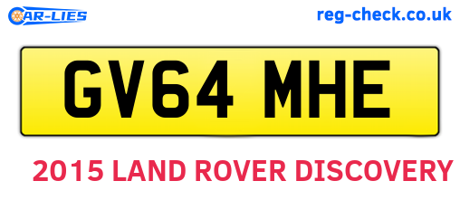 GV64MHE are the vehicle registration plates.