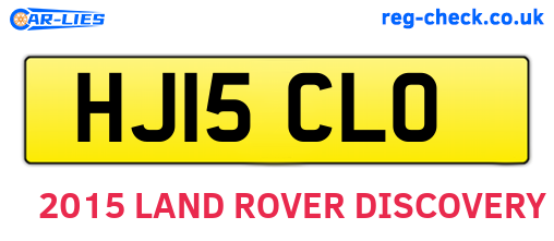 HJ15CLO are the vehicle registration plates.