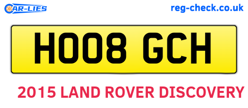 HO08GCH are the vehicle registration plates.