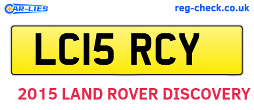 LC15RCY are the vehicle registration plates.