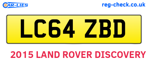 LC64ZBD are the vehicle registration plates.