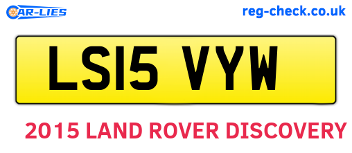 LS15VYW are the vehicle registration plates.
