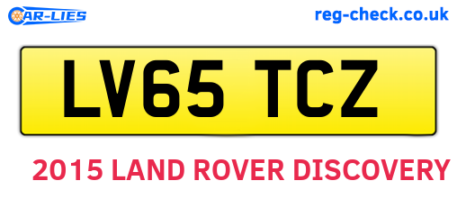 LV65TCZ are the vehicle registration plates.