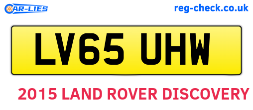 LV65UHW are the vehicle registration plates.