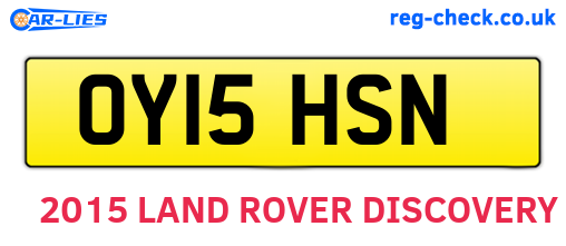 OY15HSN are the vehicle registration plates.