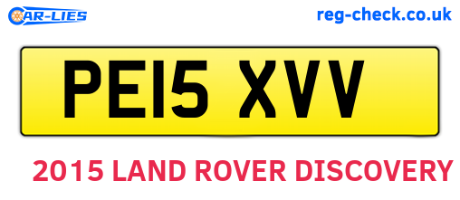PE15XVV are the vehicle registration plates.