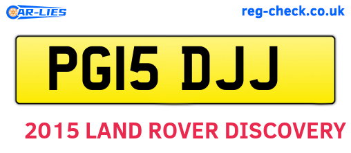 PG15DJJ are the vehicle registration plates.